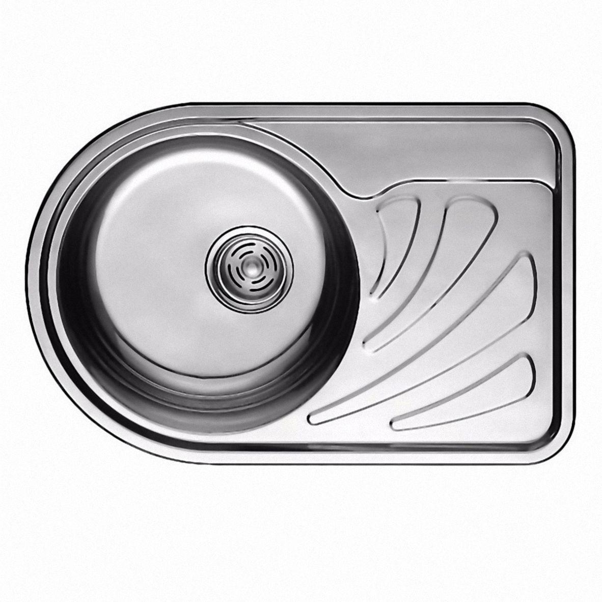 

7111 Мойка Cristal круглая с полкой, врезная 668x442х180 DECOR Left