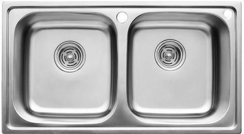

5104 Мойка Cristal прямоугольная двойная, врезная 780x430x200 SATIN