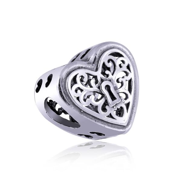 

Серебряная бусина "Mystery in the heart"