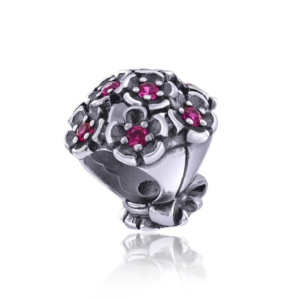 

Серебряная бусина "Festive bouquet"
