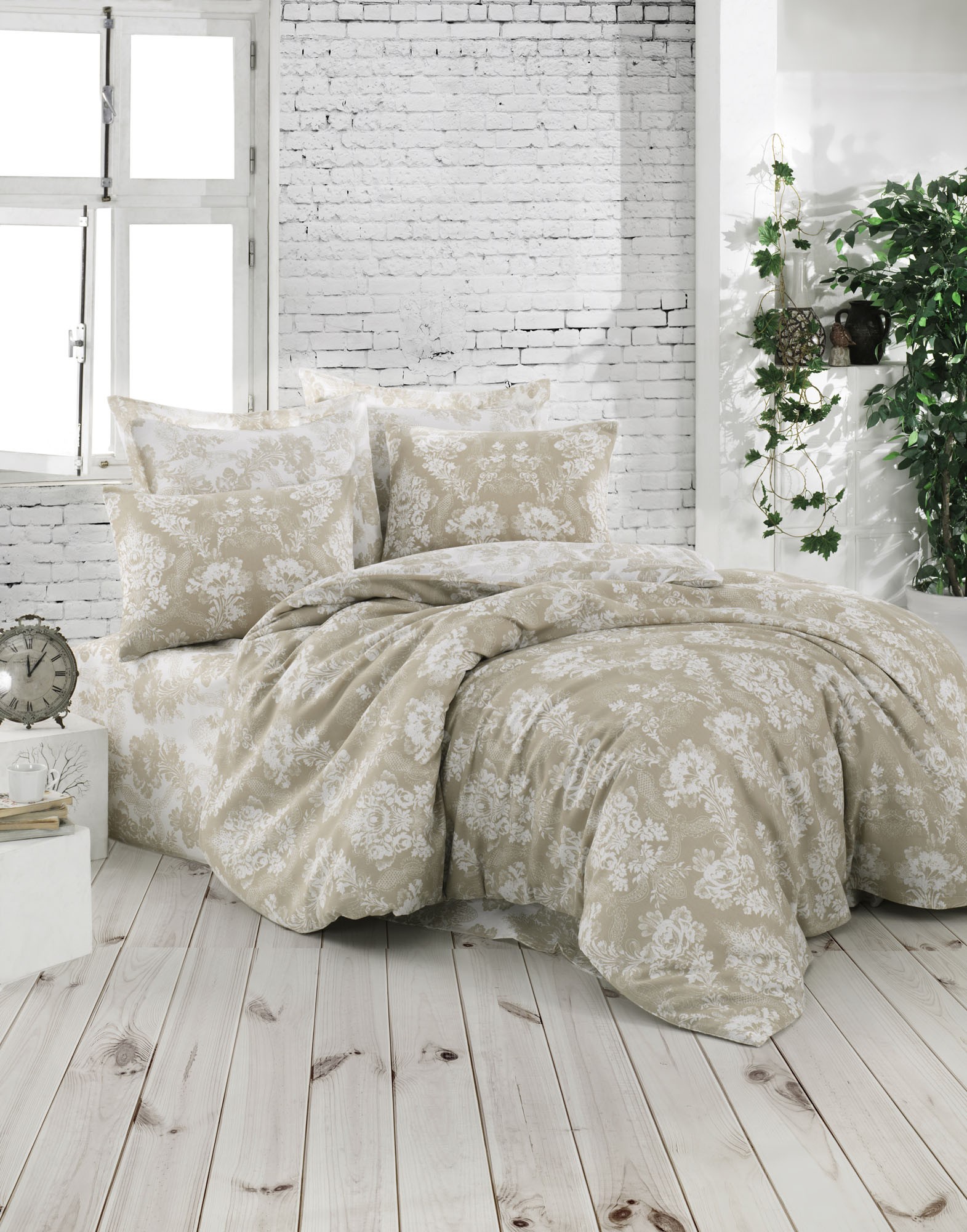

Комплект постельного белья EnLora Home Бежевый