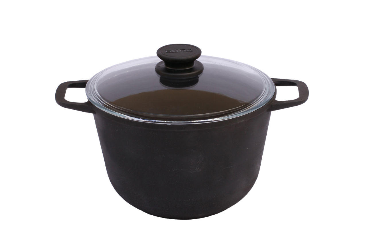 

Кастрюля чугунная Биол 200х135 ммх3 л с крышкой (0203С)