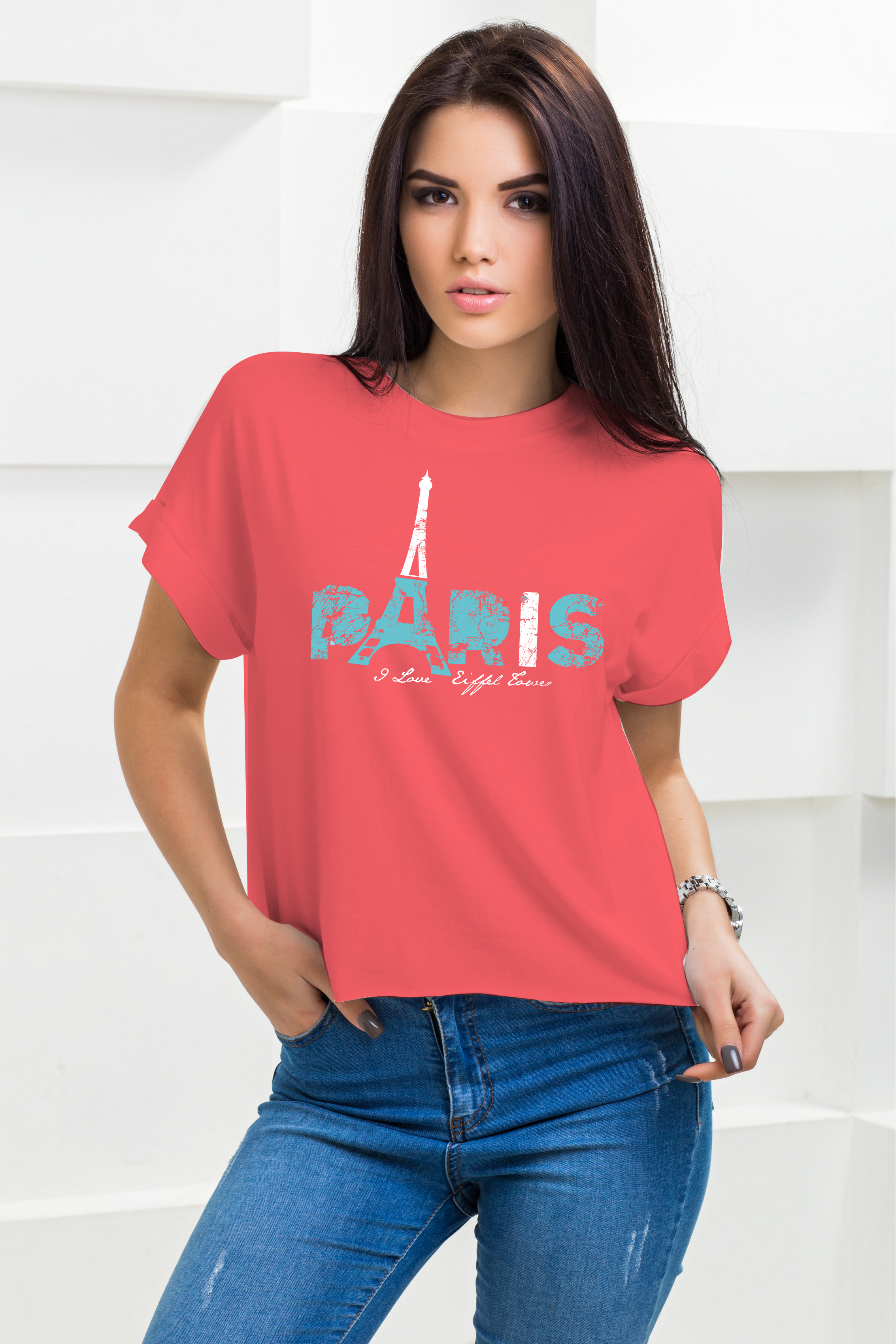 

Футболка OLDISEN “Париж-2” – Коралл, S | 42-44 FMP-01-1S-1