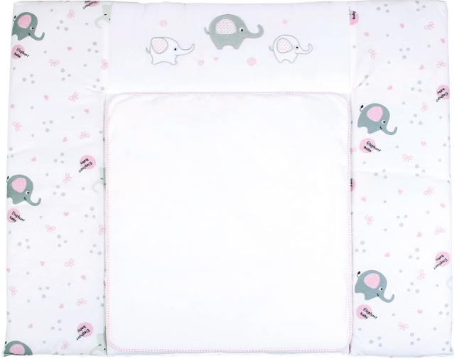 

Пеленальный матрасик Baby Veres Elephant pink 72х80 см Тканевый