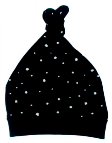 

Шапочка MISHKA Little stars узел с черной окантовкой черная 80 размер 43 см (1684-)