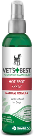 

Спрей VET`S BEST Hot Spot Spray успокаивающий для собак 236 мл