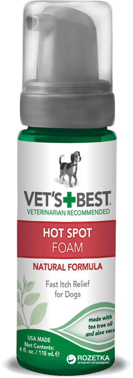 

Моющая пена VET`S BEST Hot Spot Foam успокаивающая для собак 118 мл