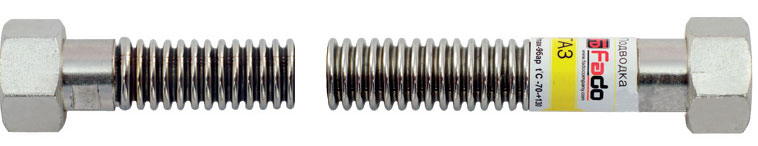 

Неіржавкий шланг FADO INOX GAS ВВ 1/2" 80 см, SGB8