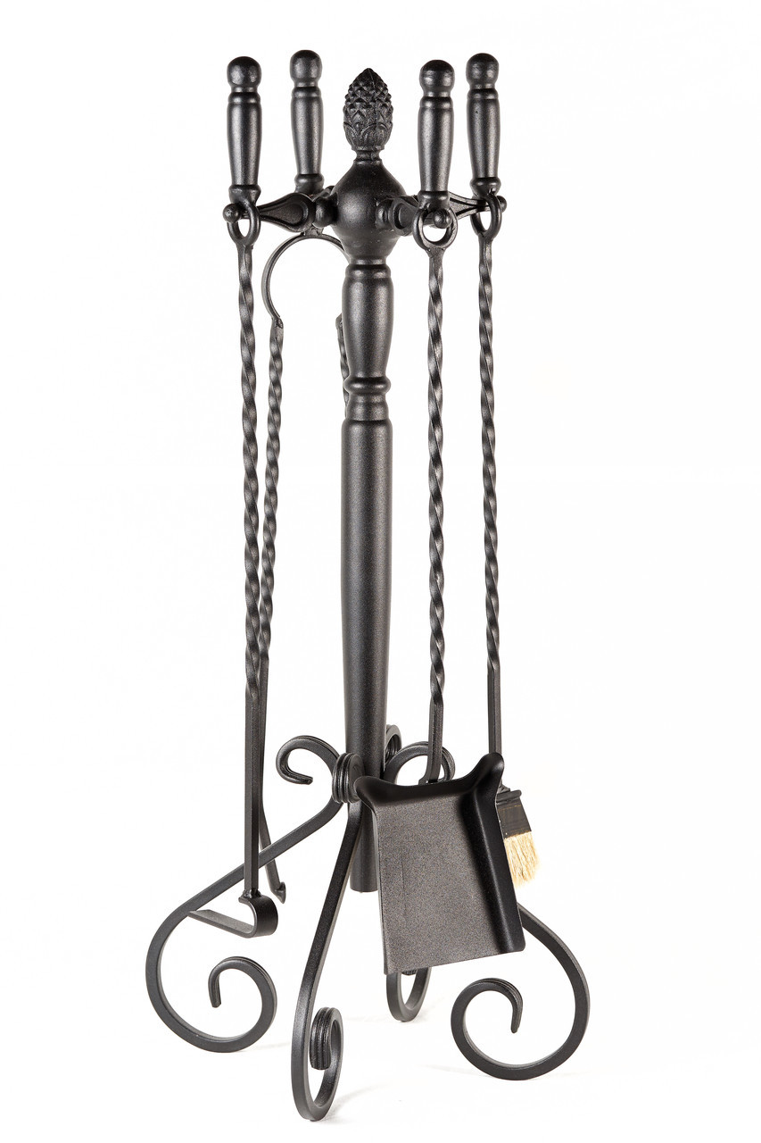 

Набор для камина каминный набор Ferrum Зевс черный-структура.