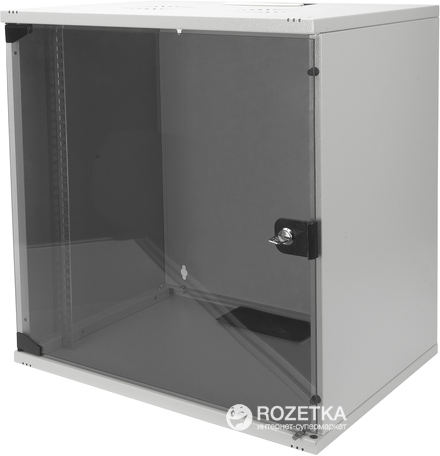 

Шафа настінна серверна Digitus Professional SOHO 19" зі скляними дверима 12U Сіра (DN-1912-U-S-1)