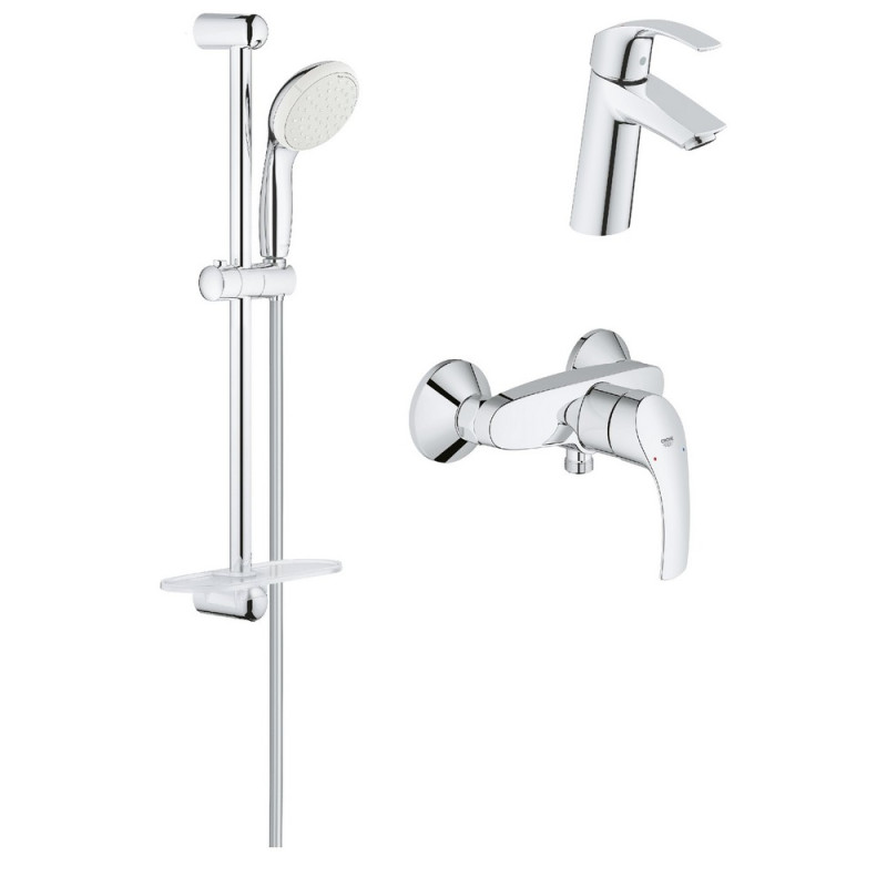 

Набор смесителей для ванной комнаты 3 в 1 Grohe Eurosmart 123244M (23324001+33555002+27926001)