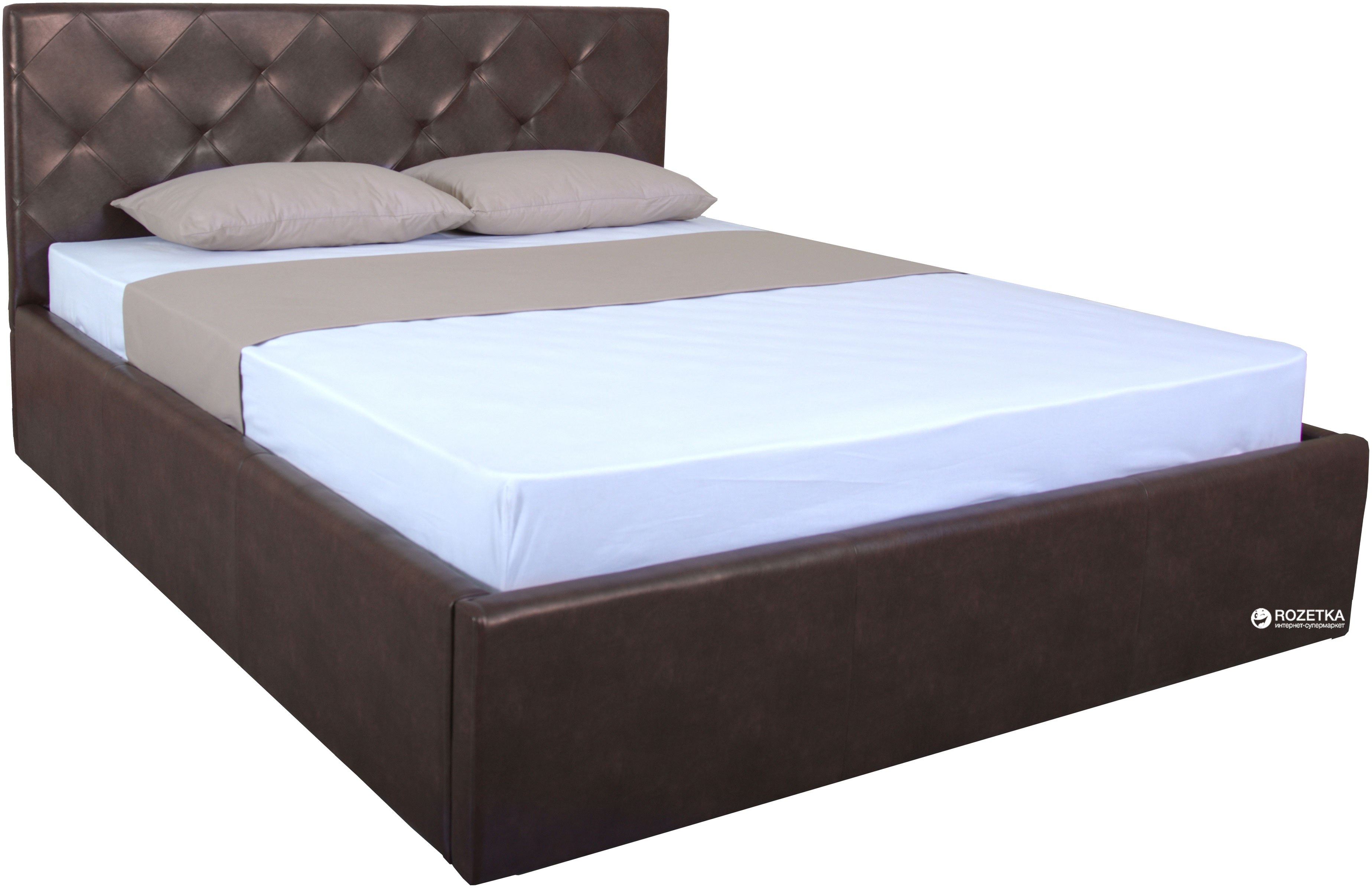 Акція на Двуспальная кровать Eagle Briz Lift 160 x 200 Brown (E2455) від Rozetka UA