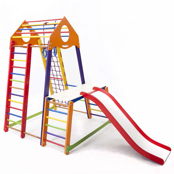 

Детский спортивный уголок для дома "BambinoWood Color Plus 1-1" SportBaby