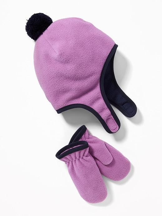 

Сиреневые детские варежки и шапка Old Navy art318982 (возраст 1-2 года)