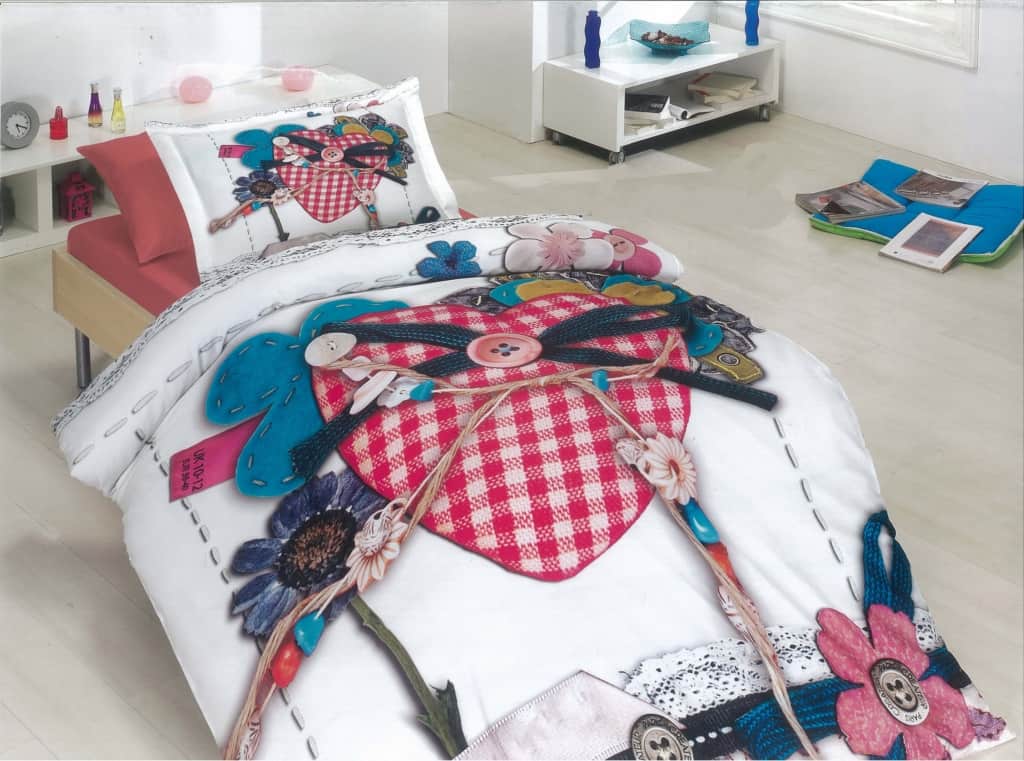 

Комплект постельного белья Шёлковое сердце 1-Спальный Vpostelke 145x215 см Красный/белый 000025357