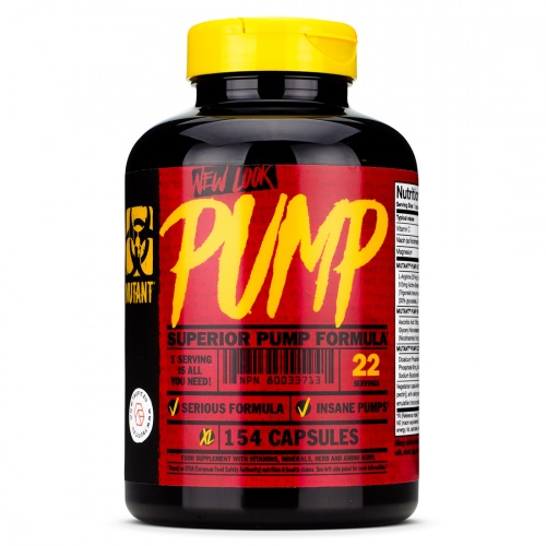 

Предтренировочные комплексы MUTANT Pump - 154 капс