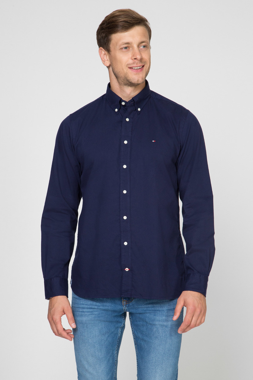 

Мужская темно-синяя рубашка STRETCH TWILL SHIRT Tommy Hilfiger S MW0MW10948