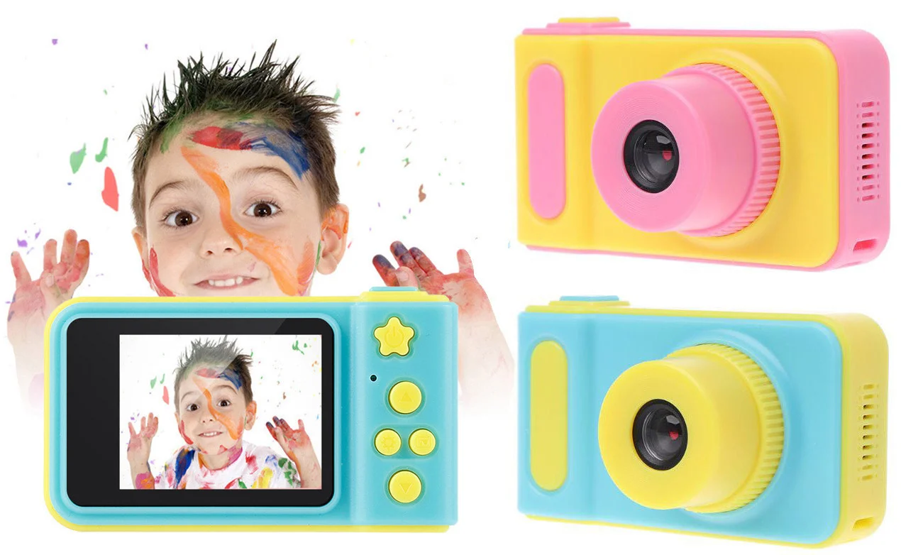 

Детский фотоаппарат цифровой настоящий DVR Baby Camera V7 Blue ударопрочный New (DM2733)