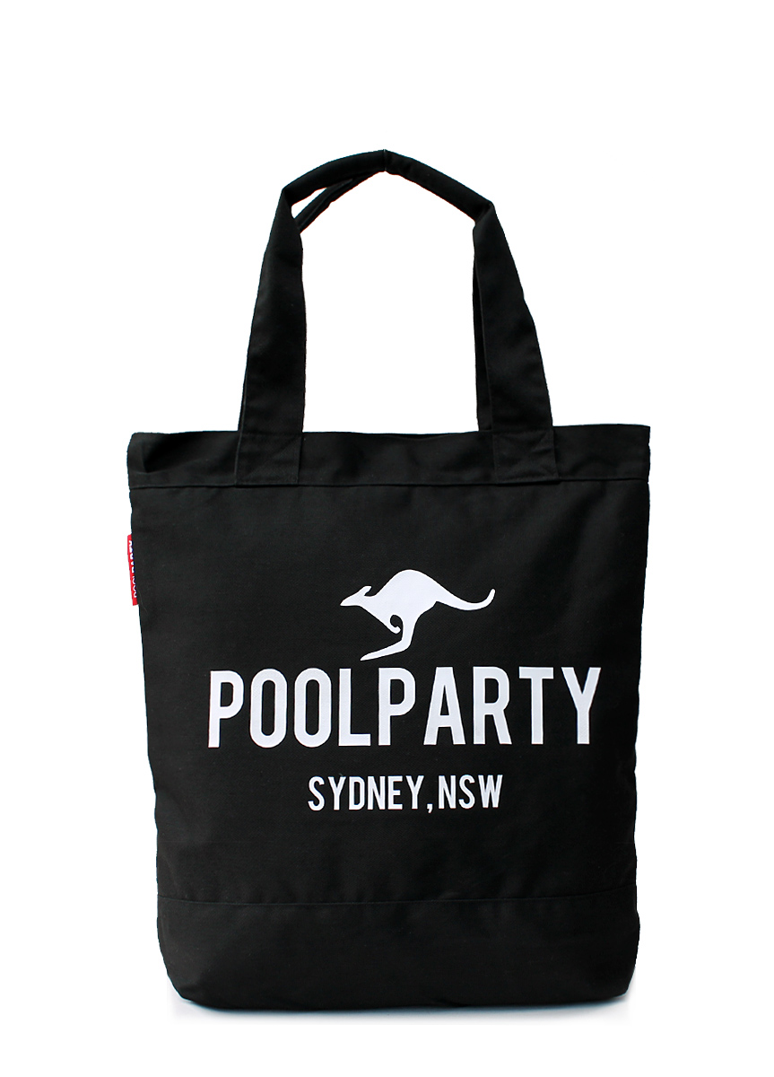 

Сумка-шоппер хлопковая женская PoolParty черная