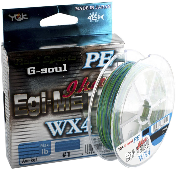 

Шнур YGK G-Soul EGI Metal 180 м 0.117 мм 0.5 кг/10 lb Разноцветный (55450011)