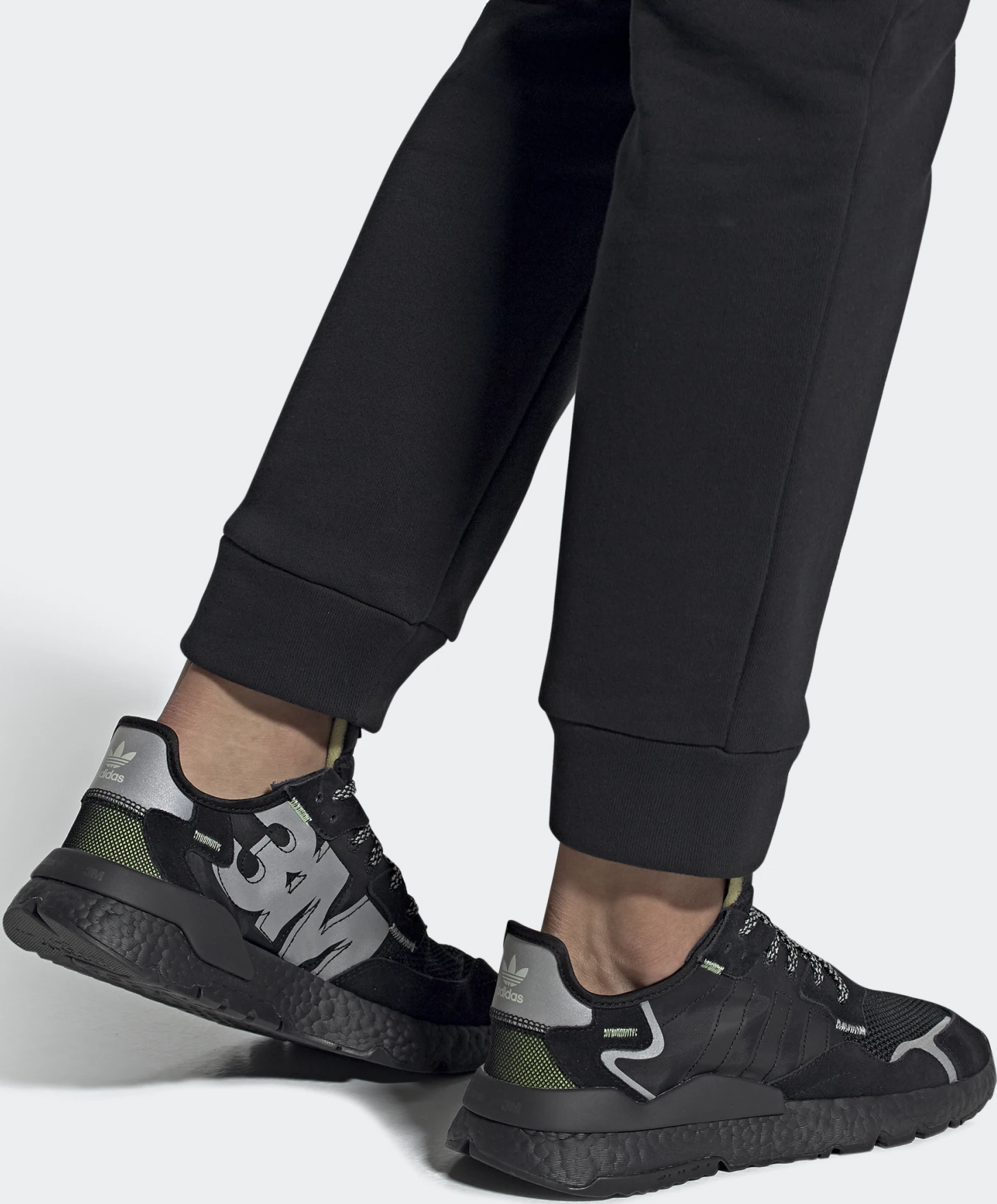 Adidas nite jogger black sales 3m