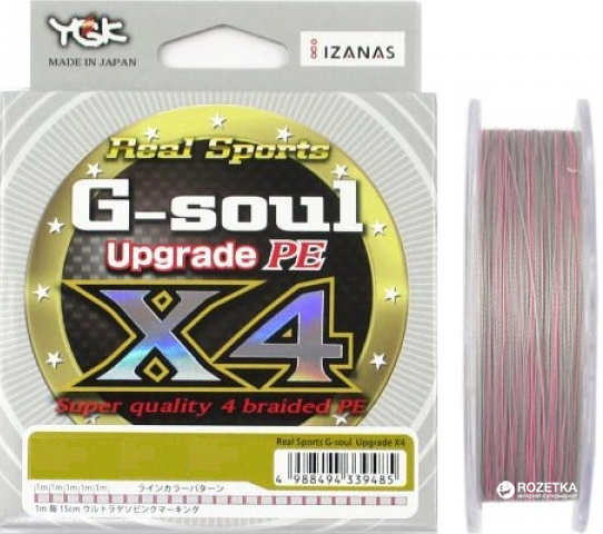 

Шнур YGK G-Soul X4 Upgrade 200 м 0.185 мм 1.2 кг/20 lb Серый (55450101)