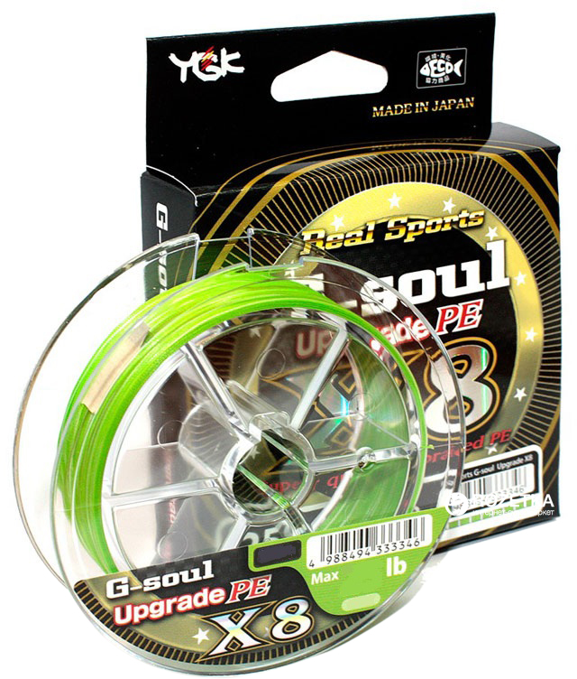 

Шнур YGK G-Soul X8 Upgrade 200 м 0.235 мм 2.0 кг/40 lb Салатовый (55450137)
