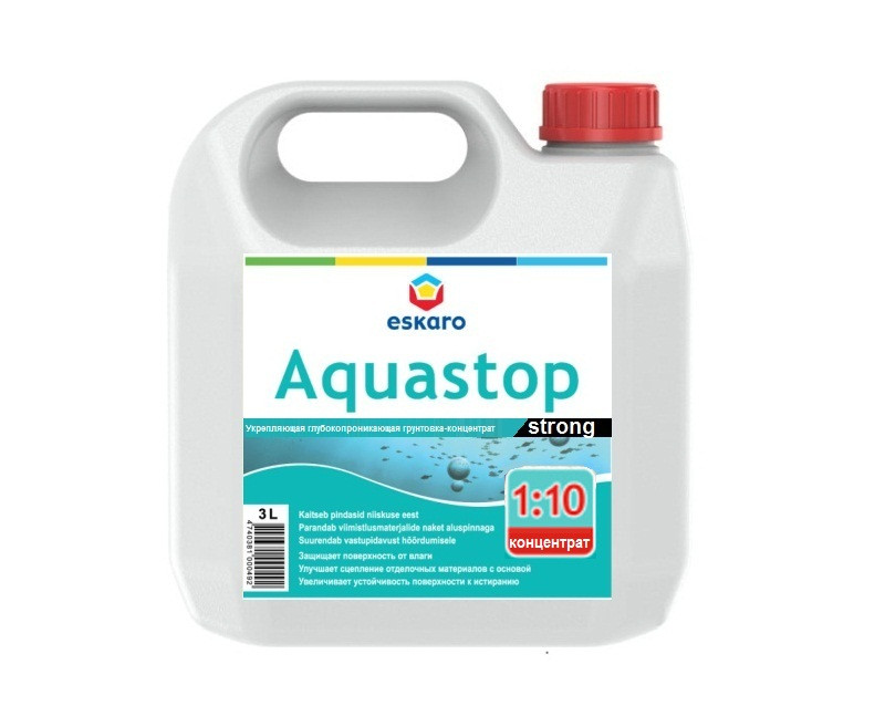 

Грунтовка-концентрат ESKARO AQUASTOP STRONG влагоизоляционная 3л