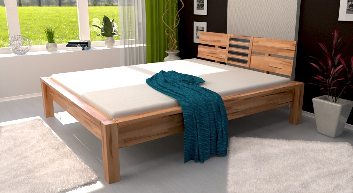 

Двуспальная Кровать Mobler b101 160х200 Бук
