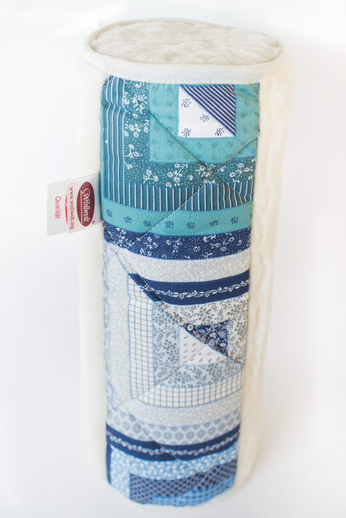 

Подушка валик ортопедическая Wollwelt Patchwork 15х40 см Белый