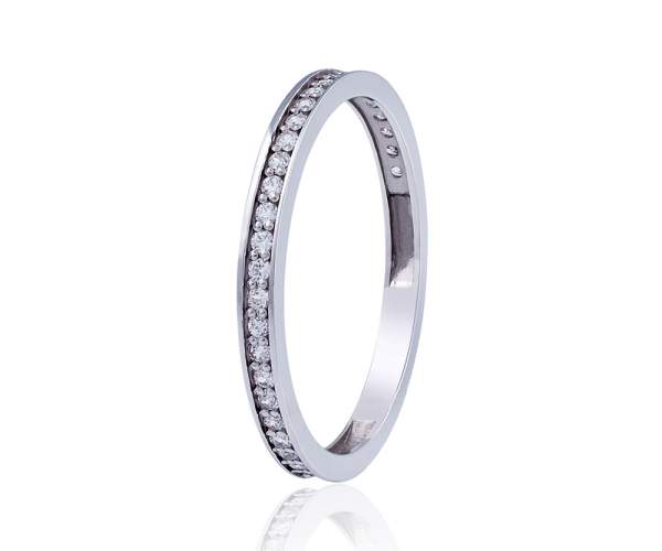 

Кольцо-дорожка золотое с куб. цирконием "Фантазия", белое золото, КД0454/1, 19 размер