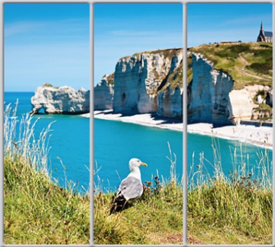 

Шкаф купе Luxe Studio Стандарт-1 Фотопечать Море-21 2200x2100x450 трехдверный