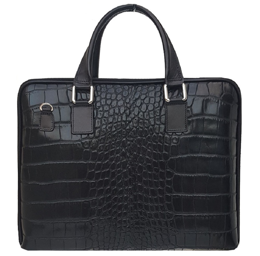 

Женская кожаная сумка-портфель Bottega Carele BC8012 black