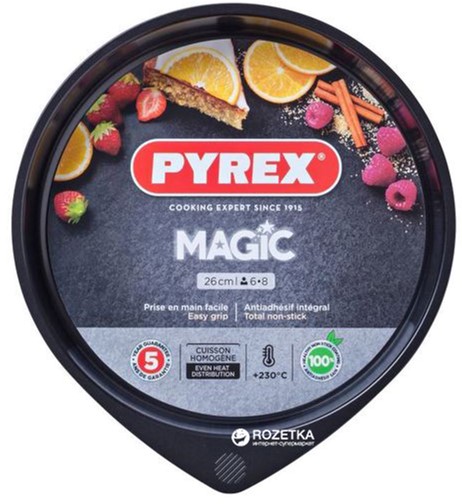 

Форма круглая для выпечки пироговPyrex Magic 26 см Круглая Черная