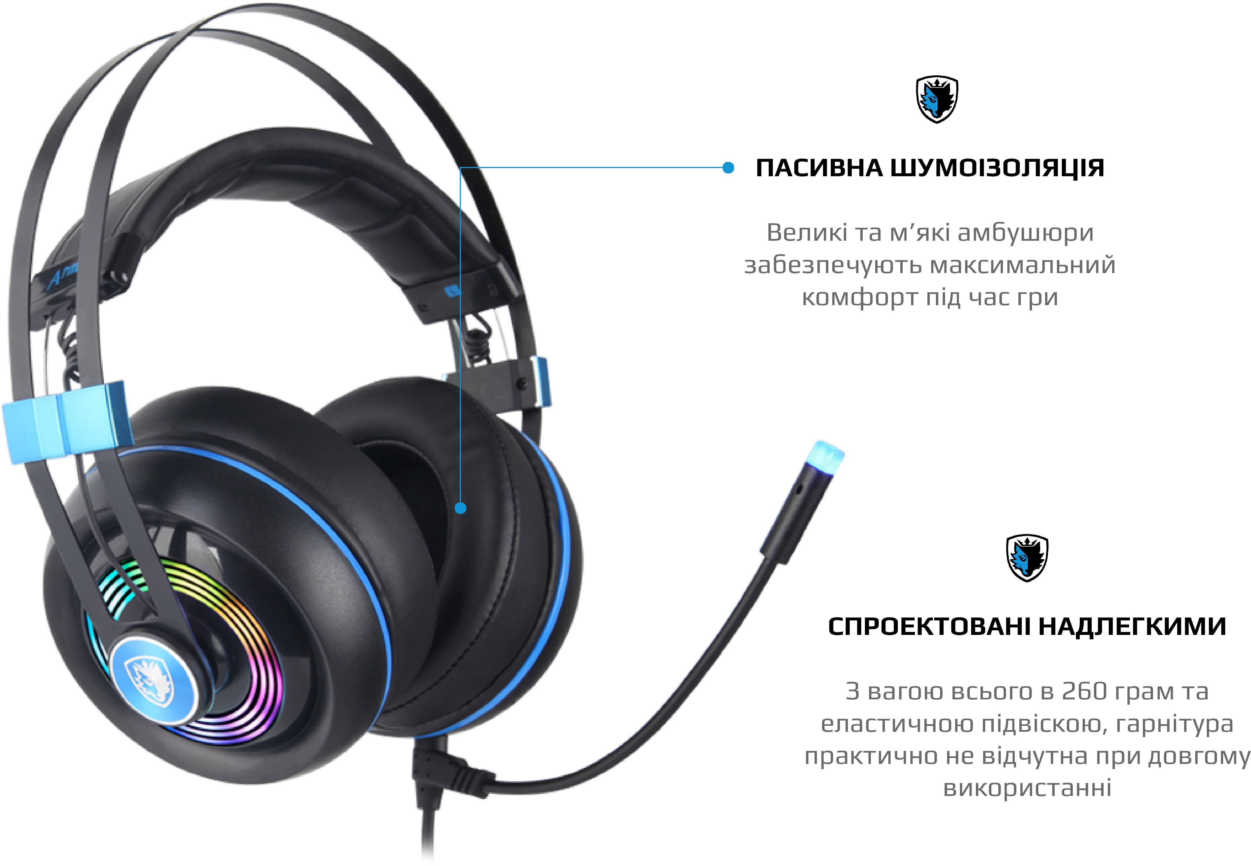 Sades Armor RGB Gaming Headset [High Definition Realtek Gaming