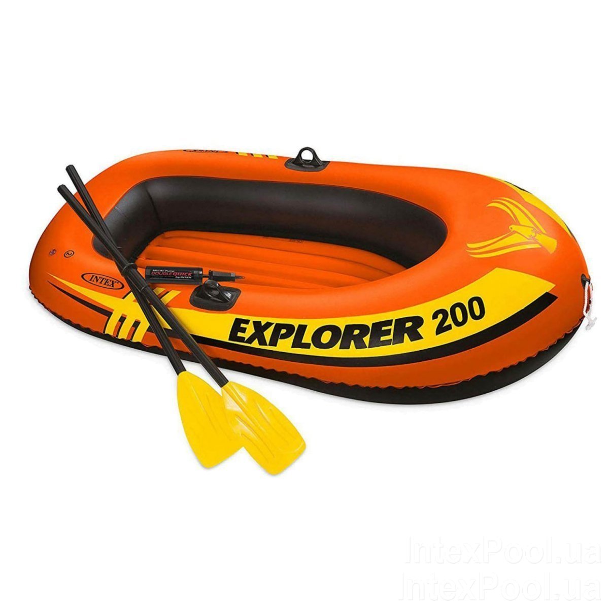 

Лодка Intex 58331 Explorer 200 Set надувная пвх, 185 х 94 х 41 см, с веслами и насосом, полутораместная