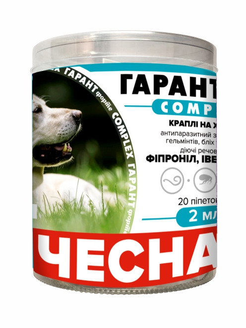 

Капли Гарант Форте COMPLEX от блох, клещей и гельминтов 10-40 кг (2 мл), 20 шт