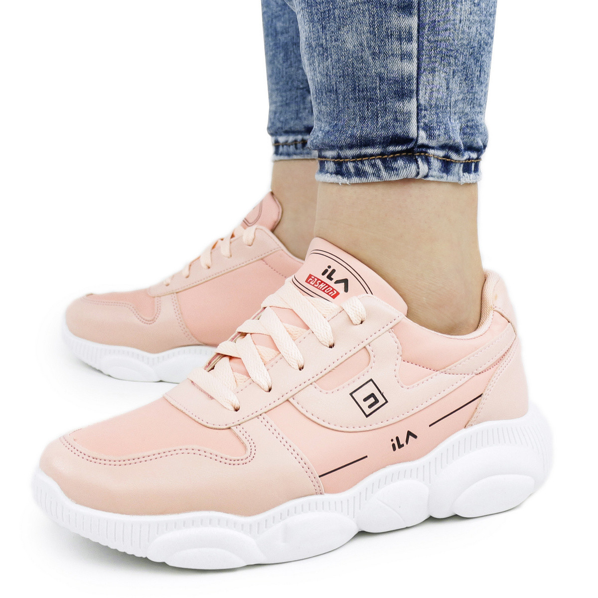 

Женские кроссовки Dual ILA Fashion розовые весна-осень 38 р. - 24,5 см