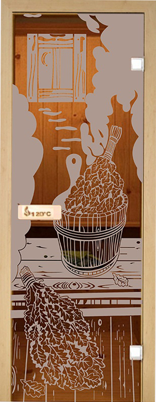 

Дверь стеклянная для сауны Sauna Wood "Парилка Матовая", 70х190 (304827)