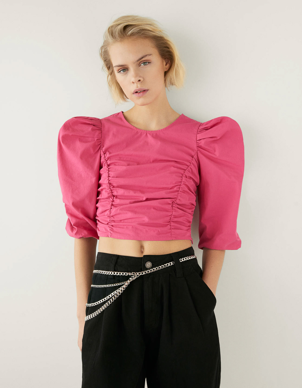 

Блуза Bershka Ж1055368 (0703/168/164) цвет розовый M