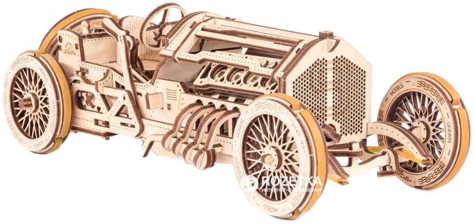 

Механический 3D пазл Ukrainian Gears Спорткар U-9 Гран-при 348 шт (70044) (4820184120686)