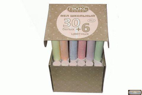 

Мел школьный ассорти (30 + 6 штук) КБЦ-3006