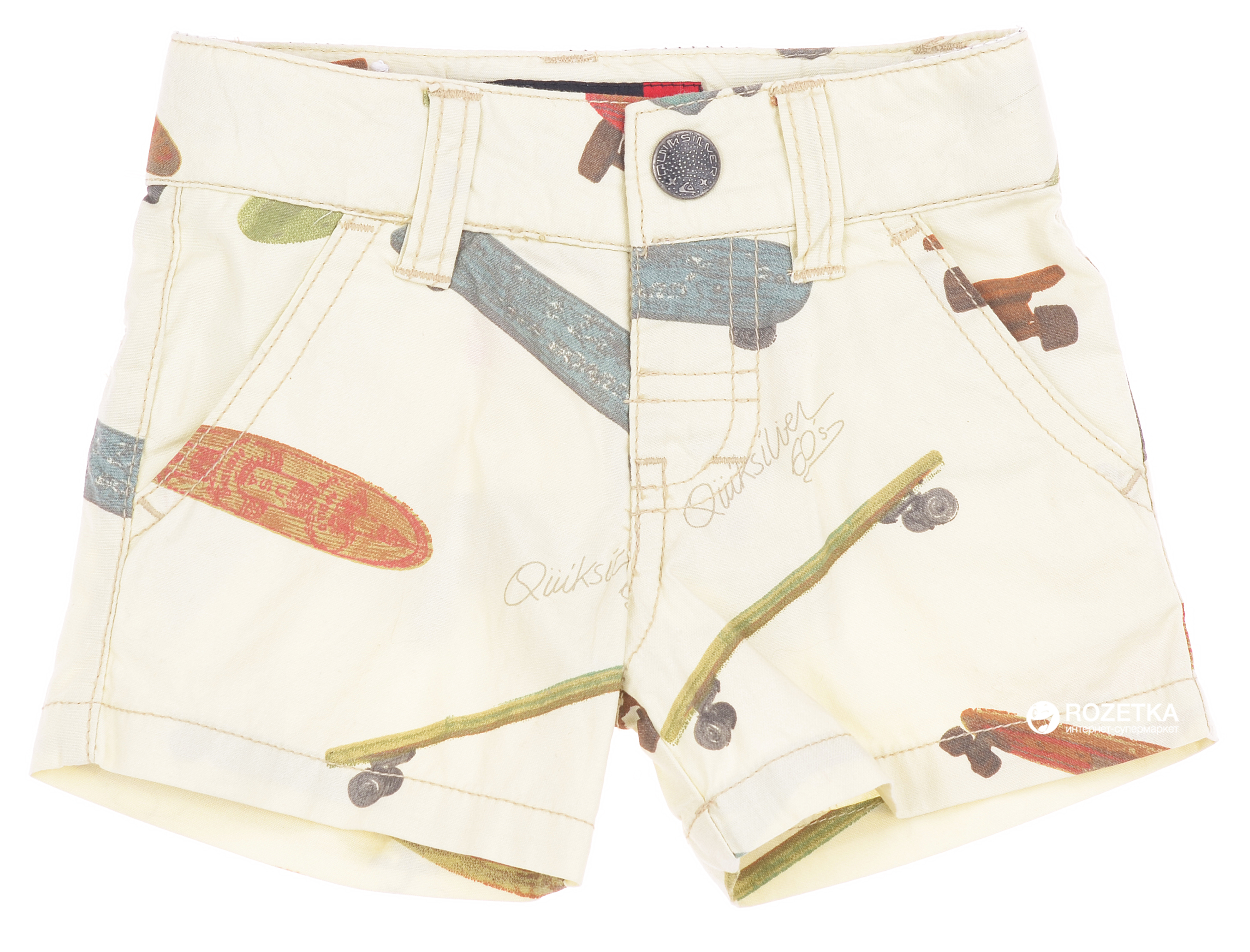 

Шорты Quiksilver KRIWK012-ABDM 60 см Бежевые в цветные узоры