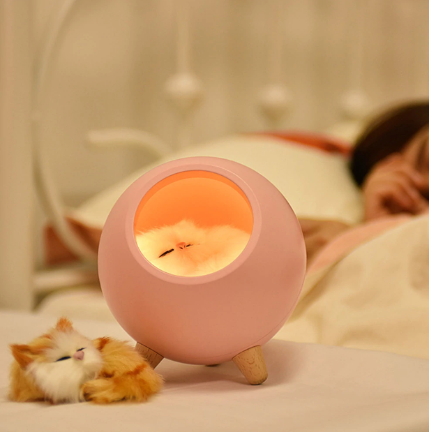 

Игрушка-ночник 3DTOYSLAMP Спящий котик Розовый