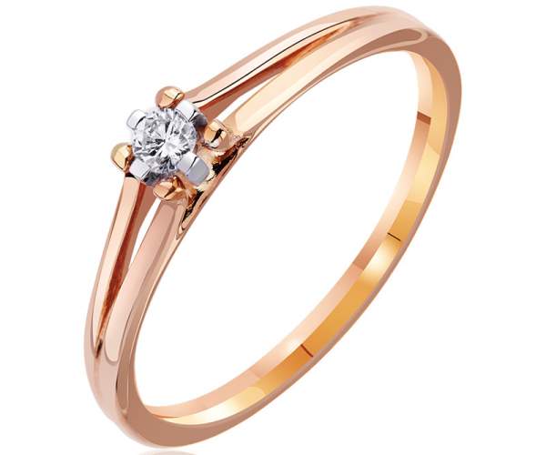 

Золотое кольцо с бриллиантом "Наваждение", КД7421, 17.5 размер