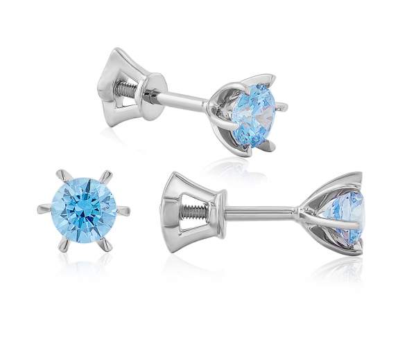 

Серьги-пусеты из белого золота с топазами "Верона", С4006/1GТОПАЗ