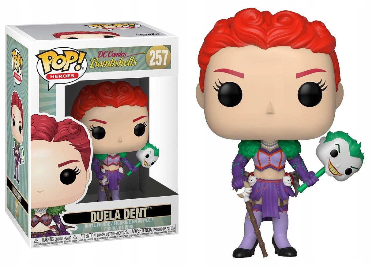 

Фигурка Funko Pop Фанко Поп Красотки Дуэла Дент DC Bombshells Duella Dent 10 см J DD 257 (CZ00J DD 257)