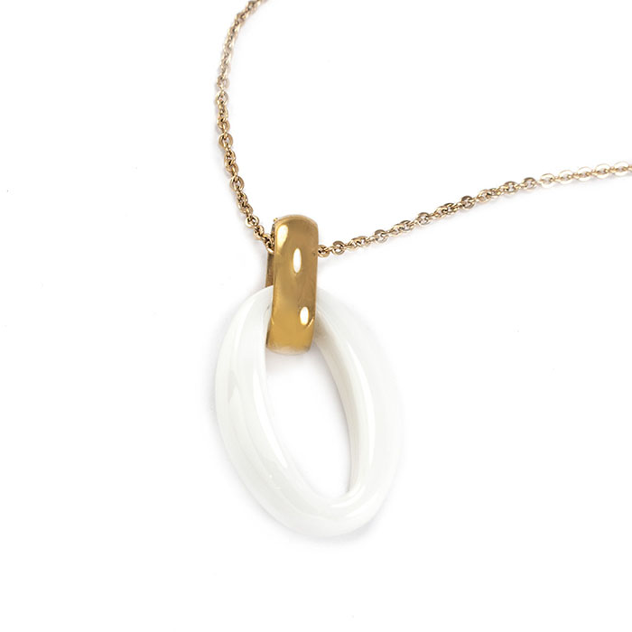 

Кулон керамический овальный белый Арт. PD003CR