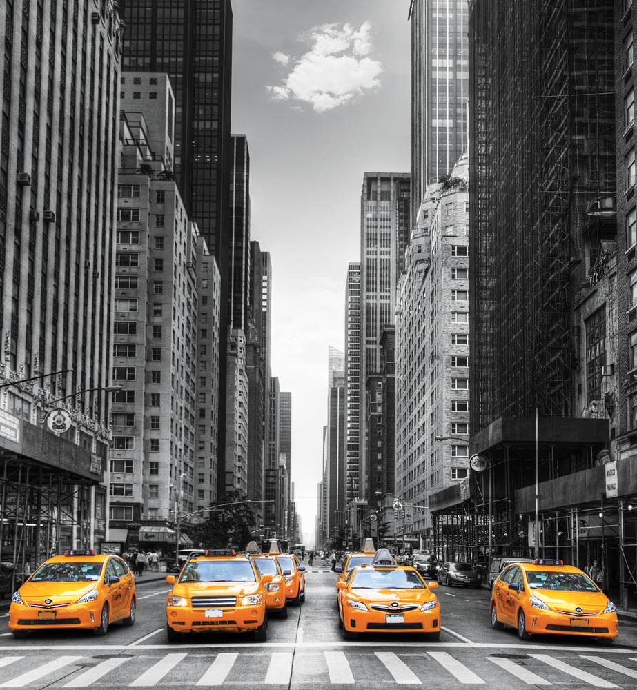 

Фотообои WS Wallpaper Такси Нью-Йорка 240*260 (31111) Глянец