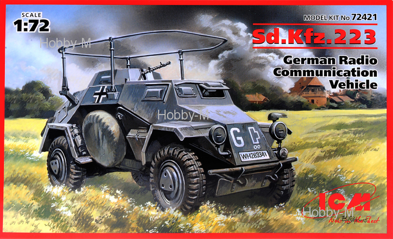 

Немецкий бронеавтомобиль радиосвязи Sd.Kfz.223 1:72 ICM (ICM72421)